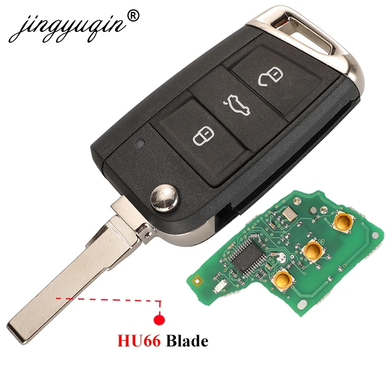 JINGYUQIN KEYLESS-GO/HALF SMART REMOTE KEY 434MHZ MQB ID48 FOR VW SEAT GOLF7 MK7 TOURAN POLO TIGUAN 5G6959752AB BB 6V0959752D /Q