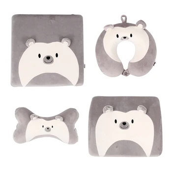 

Kids Cartoon Travel U Shaped Pillow Portable Memory Foam Cushion Home Office Train Airplane Sleeping Massage Neck Bone Pillows