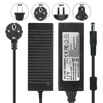

10pcs DC 12V 12.5A AC Adapter Power Adapter Supply Driver EU Euro US AU UK Power Cord For 5050 WS2811 LED Rigid Strip Lighting