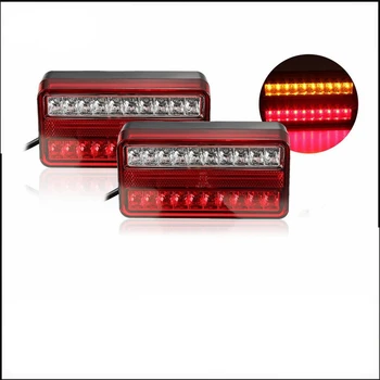 

2pcs 12V Car Tail Light Brake Light Reversing Indicator Light Turn Signal Lamp 14.6*8*3.3cm Car LED Tail Lamps