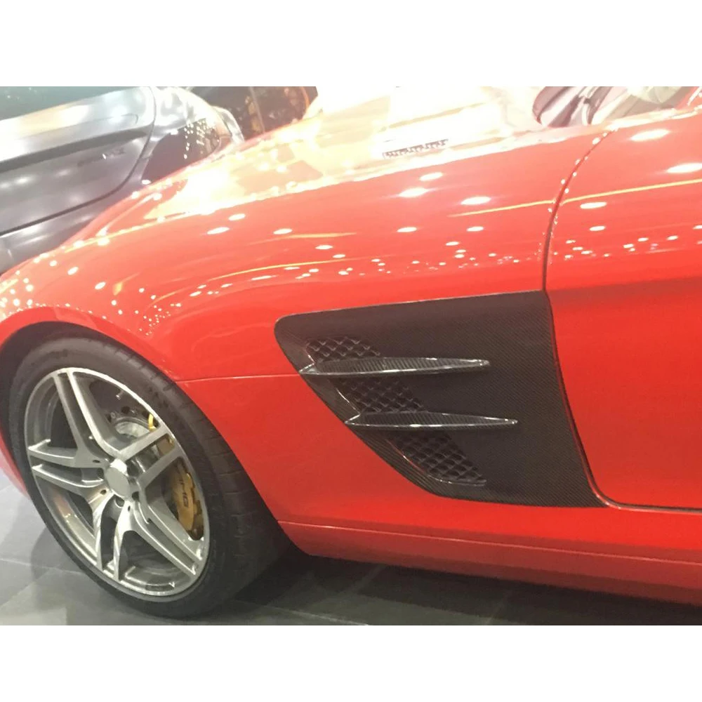 Щиток из углеродного волокна вентиляционные отверстия для Mercedes-Benz класс SLS SLS63 AMG 2010-2013 украшения