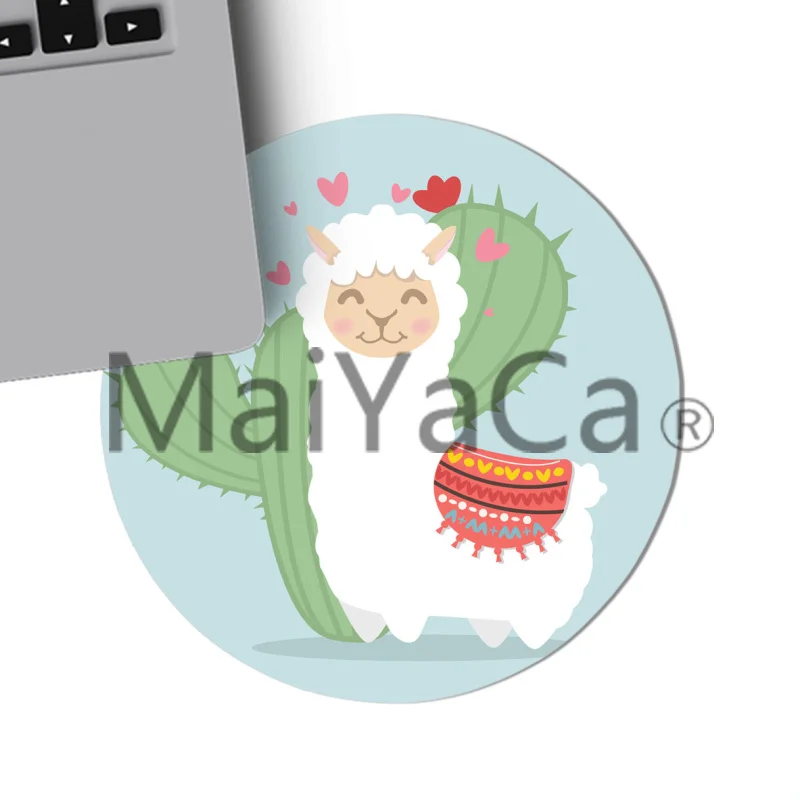 MaiYaCa крутой мультяшный Альпака лама милые животные геймерские скоростные мыши розничная маленький резиновый коврик для мыши игровой коврик для мыши для ПК - Цвет: 20x20cm