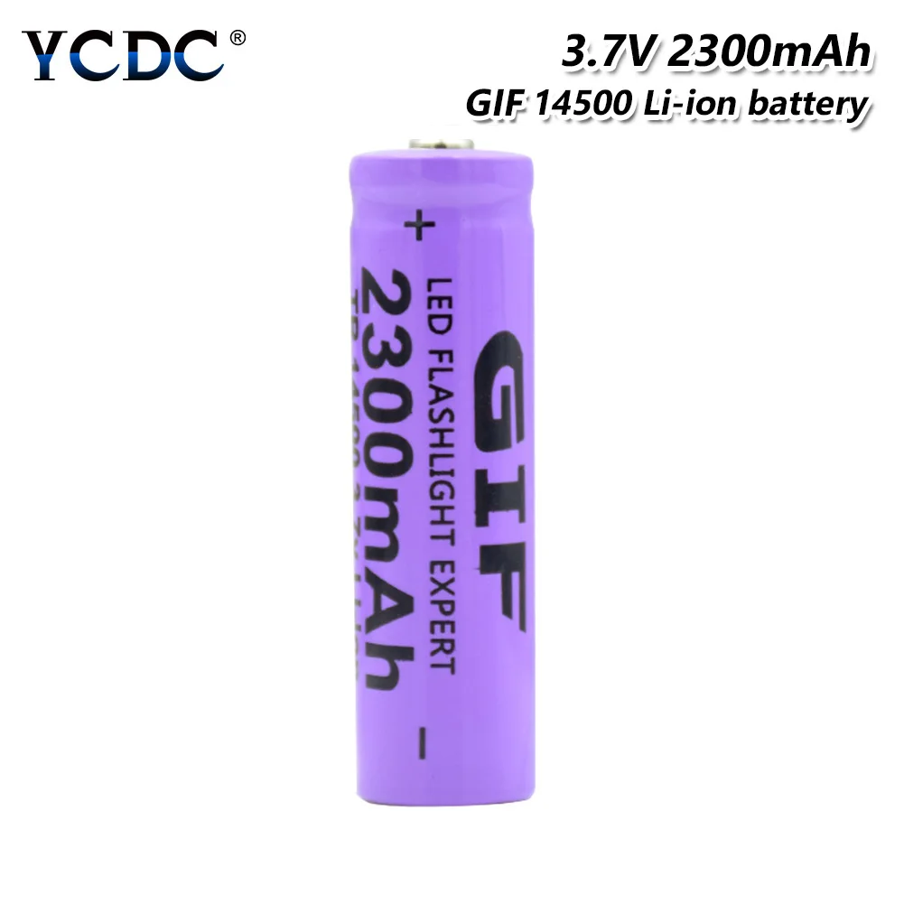 Фиолетовый острый Топ ICR 14500 батарея 3 7 V 2300mAh литий ионная аккумуляторная для