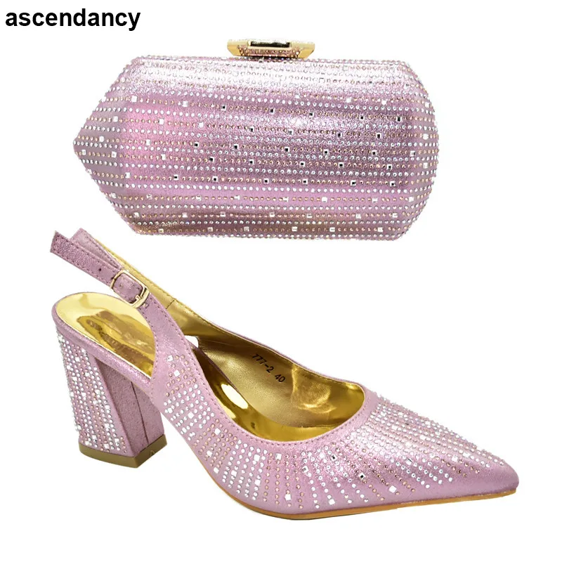 

New Italian Shoes with Matching Bags for Wedding Italy Ladies Sandals with Heels Italian Shoes with Matching Bags Buckle Strap