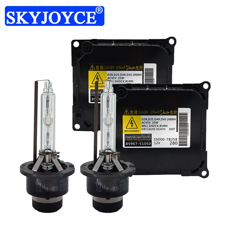 SKYJOYCE 35W55W D2S D4S Replacement Xenon Headlight Kit 5500K OEM HID Ballast 85967-51050 DDLT003 For Prius Avalon Solara Venza (1)