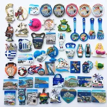 Greece Fridge Magnets Kos Zakynthos Lipsi Crete Corfu Aphrodite Tourist Souvenir Magnetic Refrigerator Sticker Home Decor Gifts