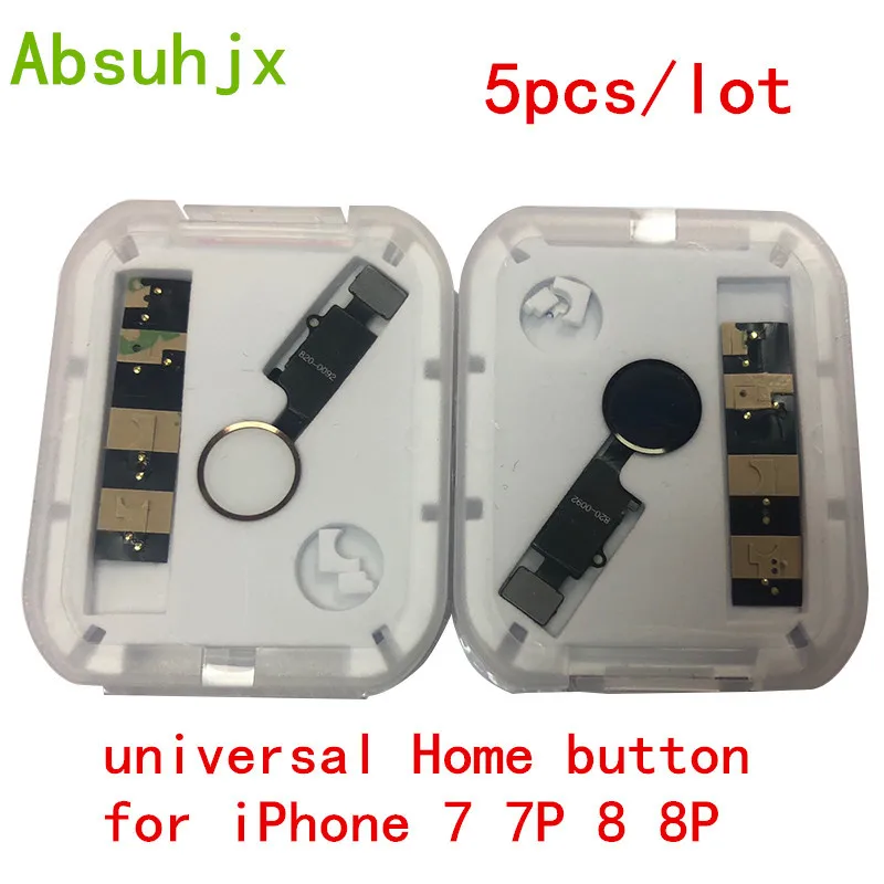 

Absuhjx 5pcs Universal Home Button Flex Cable for iPhone 7 8 Plus Menu KeyPad Return On Off Fuction Solution MeiBi Parts