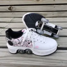 Pattini a rotelle scarpe da donna con ruote Sneakers a rullo per ragazza Liangjiao