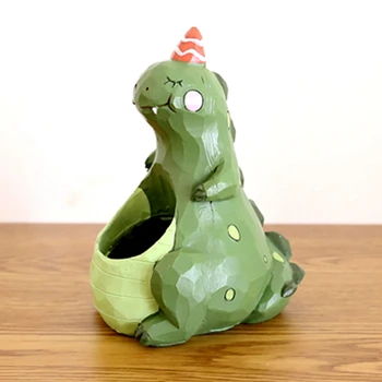 

Botique-1Pc Resin Creative Succulent Plants Pots Animals Mini Flower Pot Decorative Desktop Nursery Pot Garden Supplies Home Dec