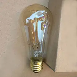 E27 220 В 40 Вт лампа Эдисона Звездная прозрачная светодиодный ламповая нить свет домашний декор *