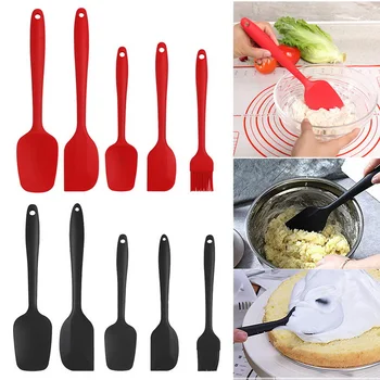 

Silicone Spatula Set Non-Stick Baking Spatula Kitchen Utensils Set For Cake Bread Butter Baking Tools Kitchen Safety BBQ Brush