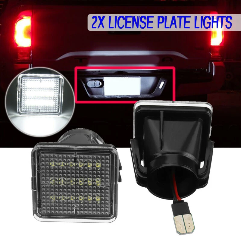 

2 Pcs/set PC+LED 18LEDs Special Front Transparent Lens Design SMD License Number Tag Plate Light Lamp For Toyota Tacoma Tundra