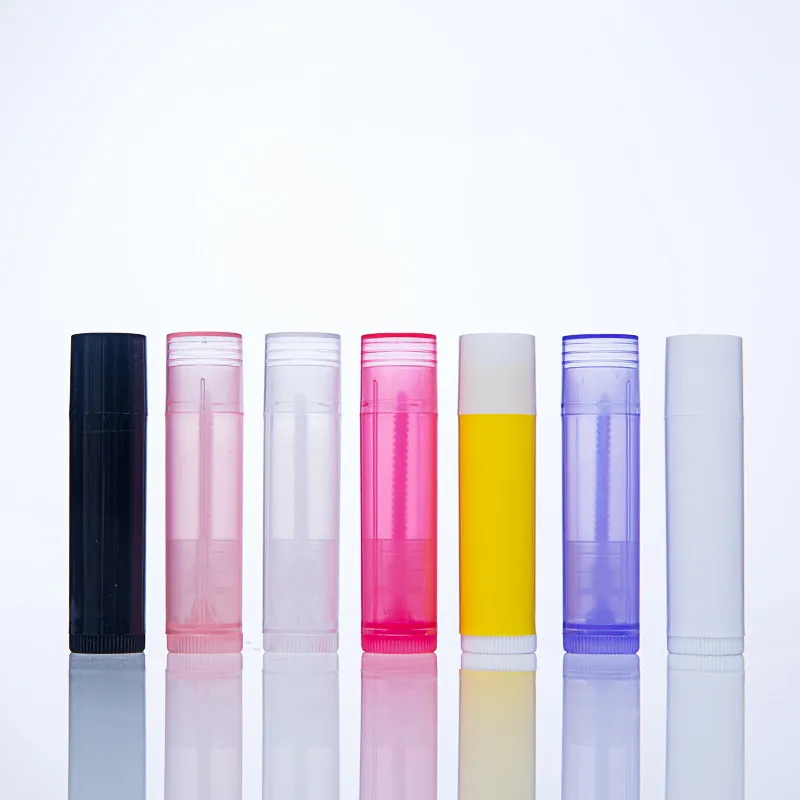 

100PCS/LOT 5ML Empty Lipstick Tube PP Plastic Lip Gloss Makeup Packing Small Sample Lip Balm Refillable Cosmetic Container