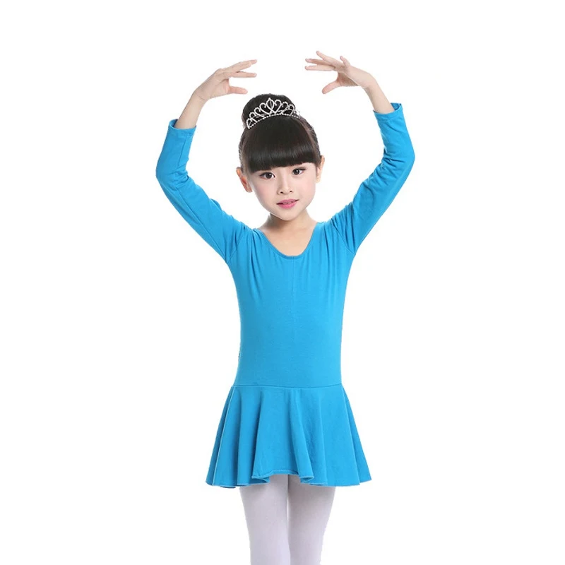 Liva/балетное платье с длинными рукавами для девочек; 5 цветов; танцевальная одежда принцессы для гимнастики; костюмы; От 3 до 14 лет
