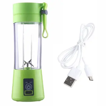 

380ml 2/4 Blades Mini USB Rechargeable Portable Electric Fruit Juicer Smoothie Maker Blender Machine Sports Bottle Juicing Cup
