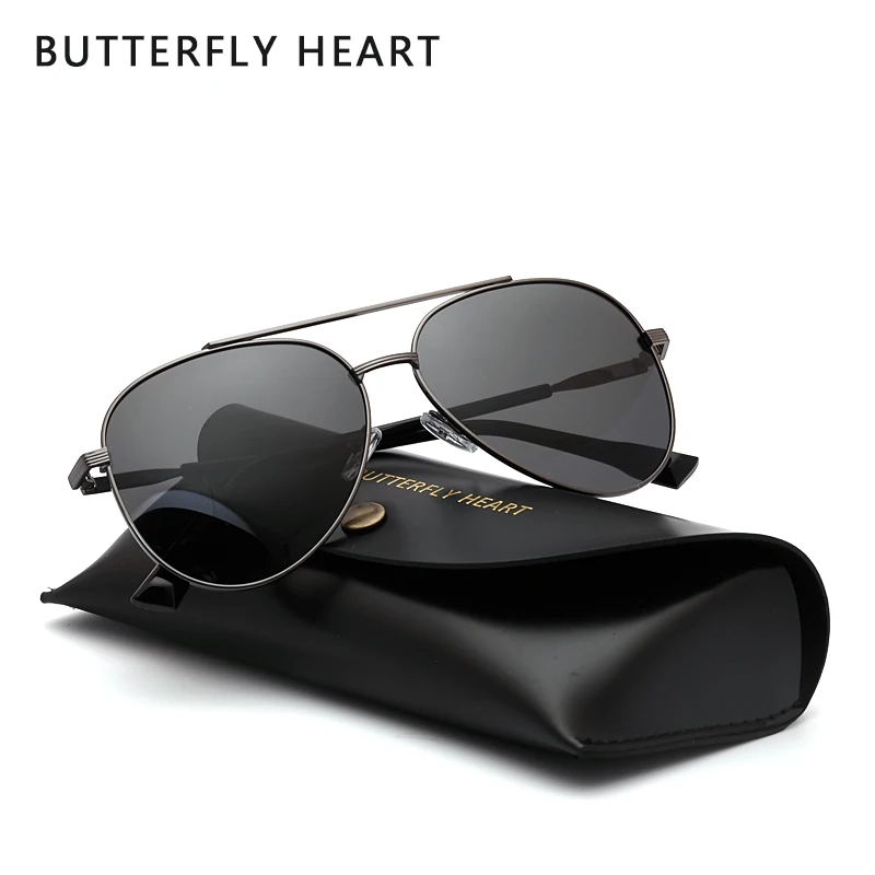Высококачественные мужские солнцезащитные очки с бабочкой и сердцем стильная