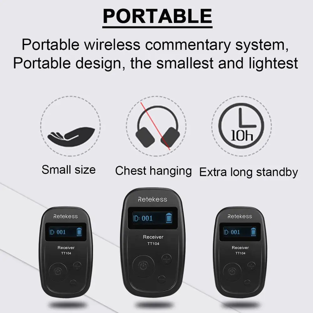 Retekess TT103&TT104 UHF Professional Wireless