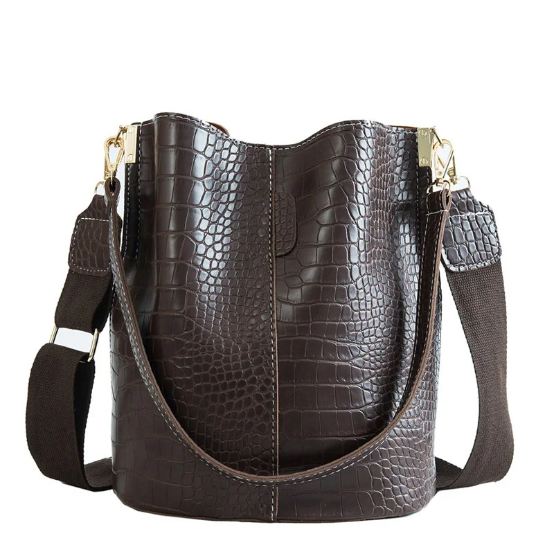

BELLELIFE Alligator Pattern Shoulder Bag for Women Crocodile Luxury Crossbody Bag for Female Brand Designer Handbag Bucket Bags
