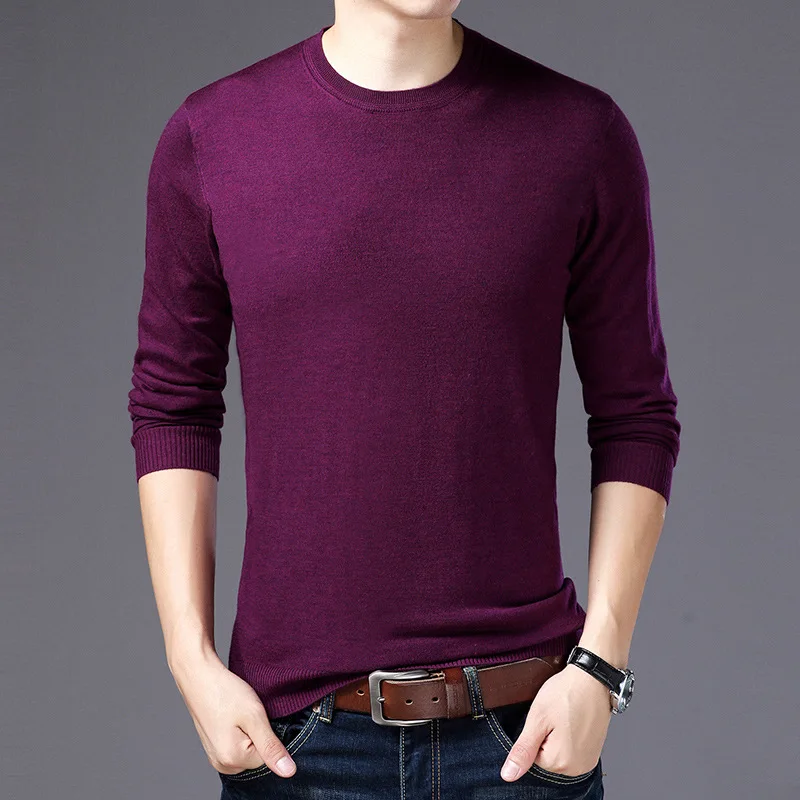 New Spring Autumn sweater fashion round neck long sleeve warm men's clothing knitted sweaters