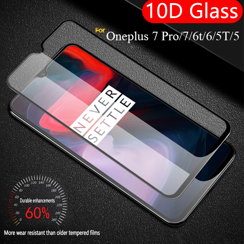 

For Oneplus 7T Pro Glass Screen Protector Film 10D Full Protector for Oneplus 7 Pro 6 6t 5 5t Screen Protector 9H Tempered Glass