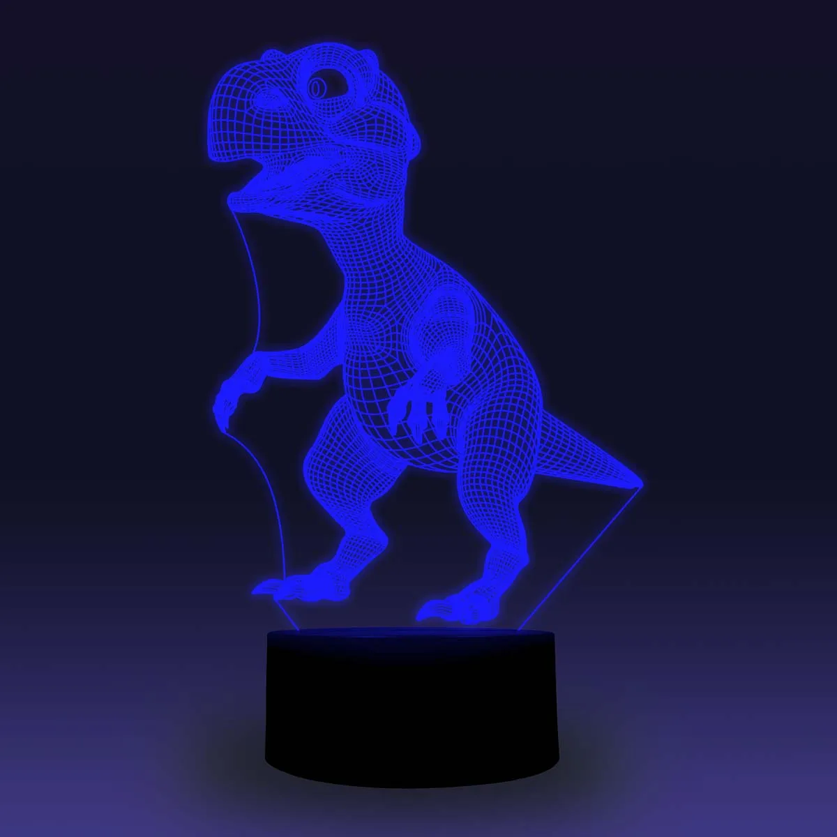 NiteApps Carton Dinosaur 3D RGB LED Night Light Desk Table Illusion Lamp Holiday Birthday Gift APP/Touch Control