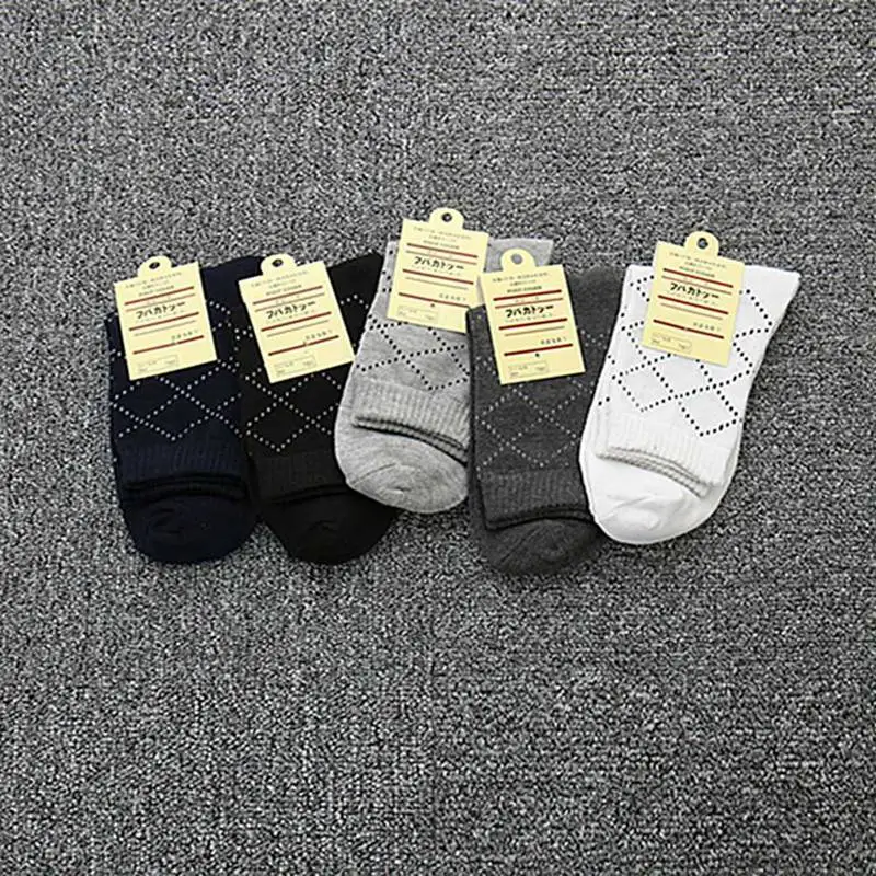 Autumn Winter Men's Warm Wool Socks Cotton Harajuku High Quality Black Gray Casual Tube Men Dress Socks For Men Gift 5Pair