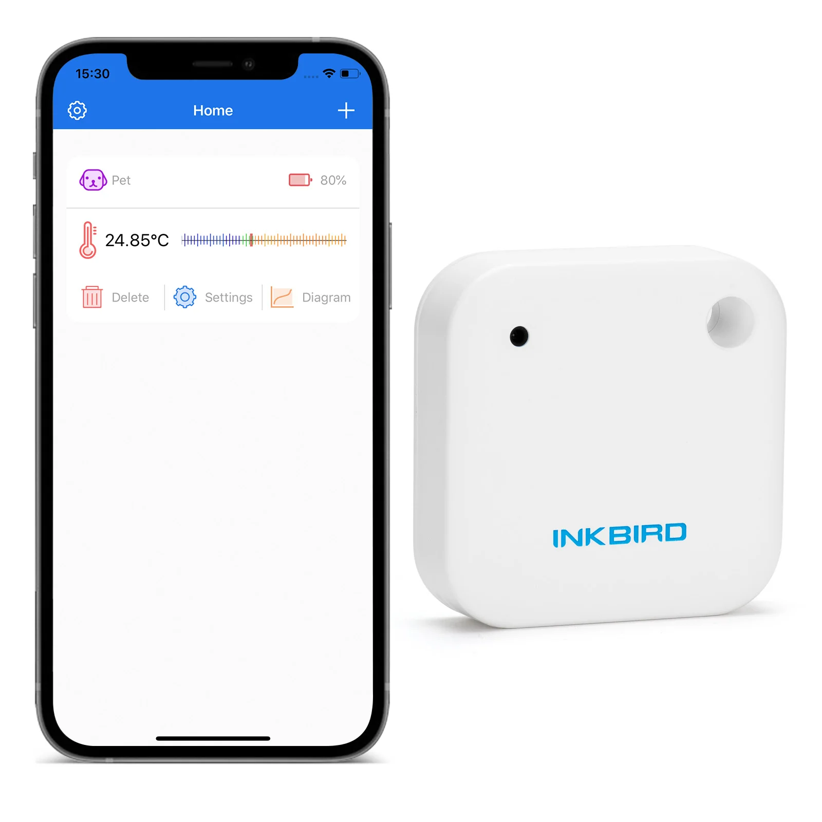 Ibs-Th2 Impermeabile Bluetooth Misuratore Di Temperatura Magnetico App Allarme Telecomando Data Logger Cucina Frigorifero Termometro