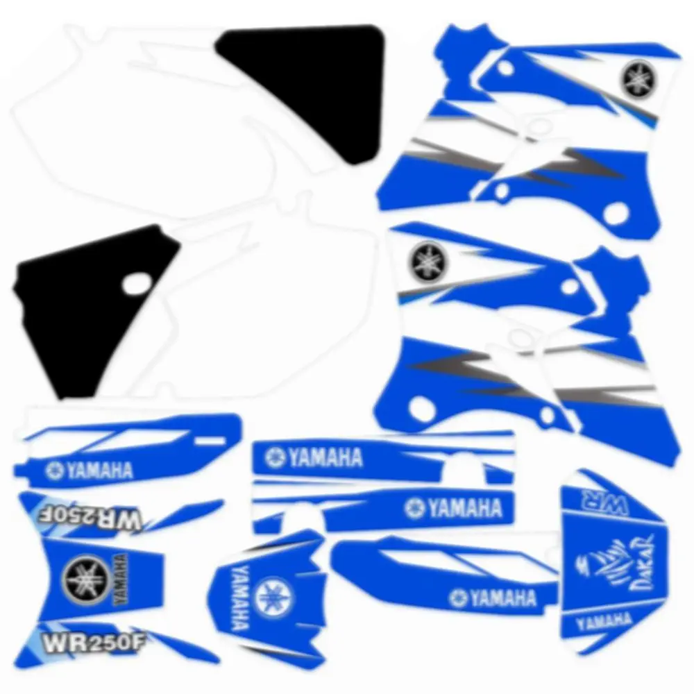 

New Full Graphics Decals Stickers Custom Number Name 3M Bright Matte Stickers Waterproof For Kawasaki KX125-KX250 1999-2002