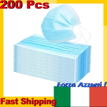 

200pcs Fast Shipping 4 Days to Italy! Disposable Face Mask Anti-Dust Non-Woven Earloop Face Mouth Mask Protective Mask