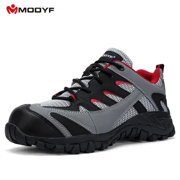 

MODYF Men's Work Safety Shoes Men Outdoor Steel Toe Footwear Breathable Ankle Boots Indestructible Stylish breathable Sneakers