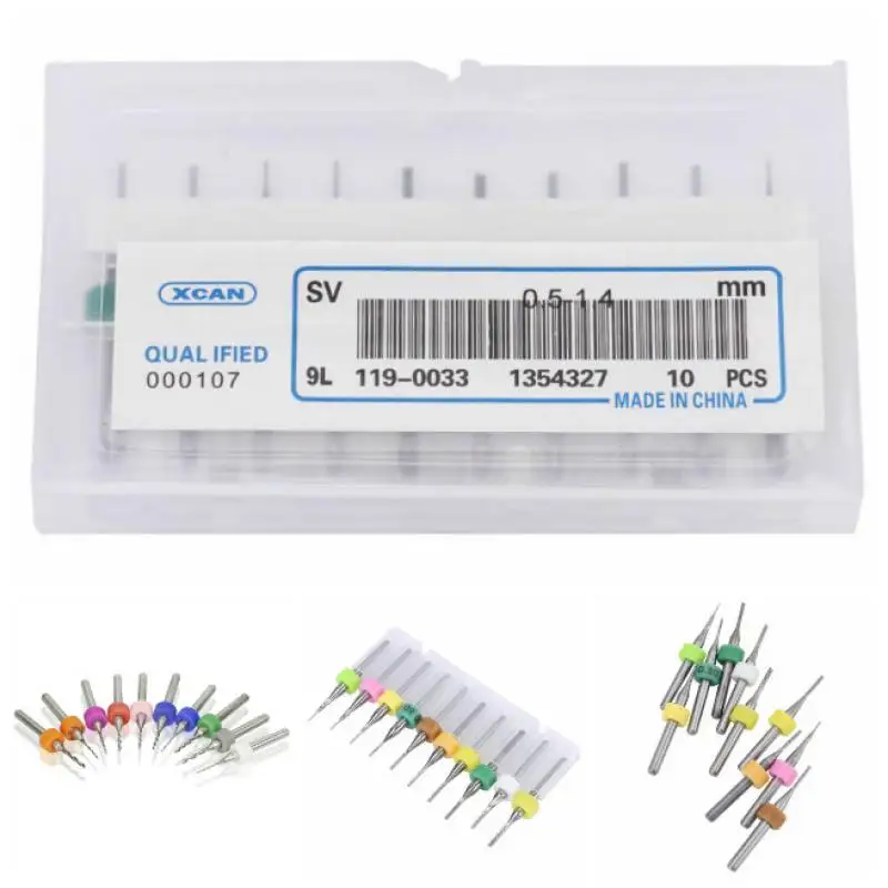 

10pcs 0.5mm~1.4mmPCB Print Circuit Board Carbide Micro Drill Bit Tool Set