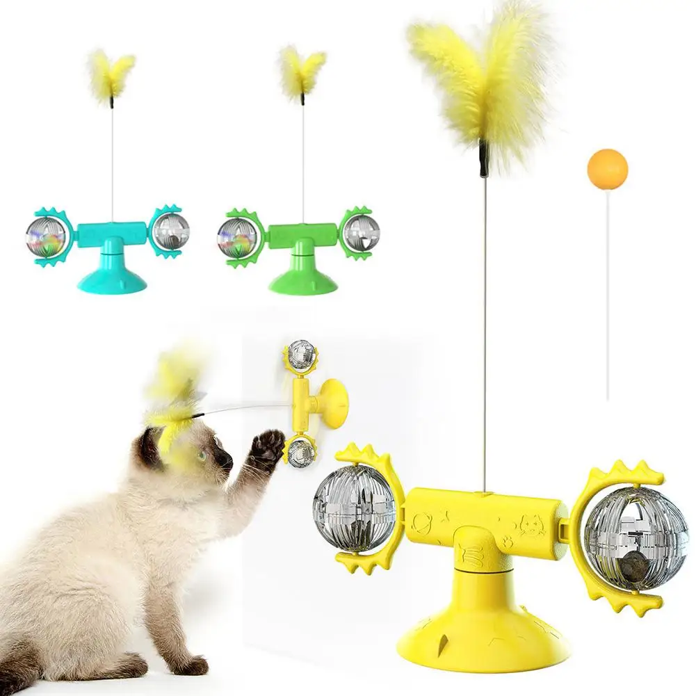 Rotatable Roller Kitten Turntable Game Pet Supplies Round Interactive Cat Toy Round Rotatable