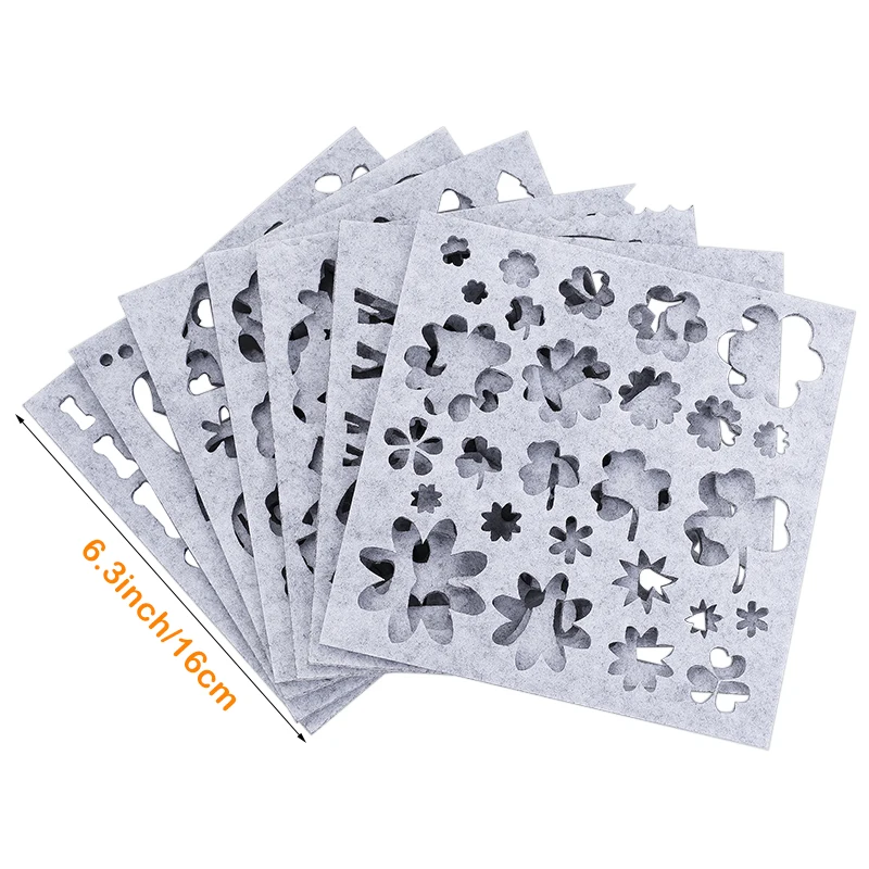7pcs/Set Creative Needle Felt Mold Practical Handicraft Durable DIY Craft Stencil Woolen Felting Making Tools Sewing Accessories