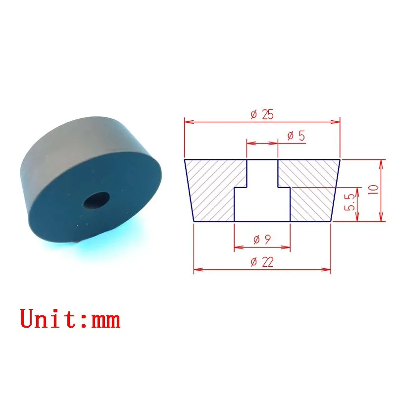 10 шт. черные силиконовые резиновые накладки на ножку шасси противоскользящие