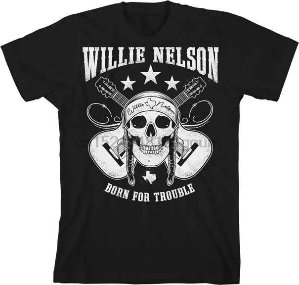 Willie Nelson-Born For Trouble-футболка S-M-L-Xl-3Xl новая официальная футболка с короткими