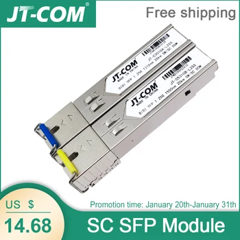 2pcs SFP Module SC connector Gigabit DDM BIDI mini gbic 1000Mbps Optical tranceiver module Compatible with Mikrotik Cisco Switch