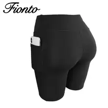 Новые женские спортивные короткие леггинсы для бега фитнеса с высокой талией женские шорты для йоги спортзал Леггинсы для йоги с боковыми карманами