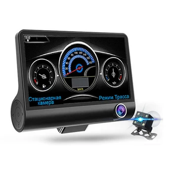 

3 In 1 Radar Car Dvr Gps Tracker 4.0 Inch 3 Way Cameras Video Recorder Radar Detector Dashcam Camcorder Russian Voice