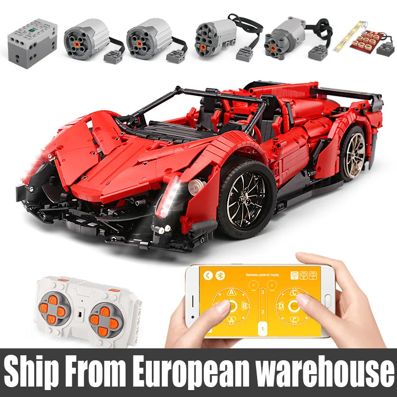 Автомобиль Радиоуправляемый Mould King 13079 Veneno Lamborghinis Roadster конструктор с функцией