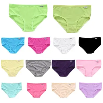 

Womens Girls Cotton Underwear Brief Solid Panties Breathable Underpants L Size