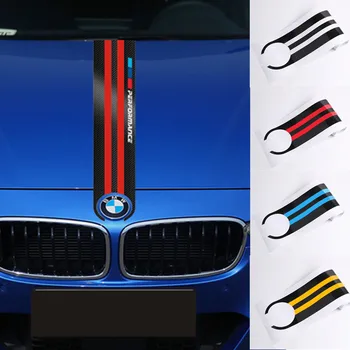 

Car Styling Stickers Carbon Fiber Car Hood Sticker Decals M Performance Decor for BMW E90 E46 E39 E60 F30 F10 F15 F16 X5 X6 F25