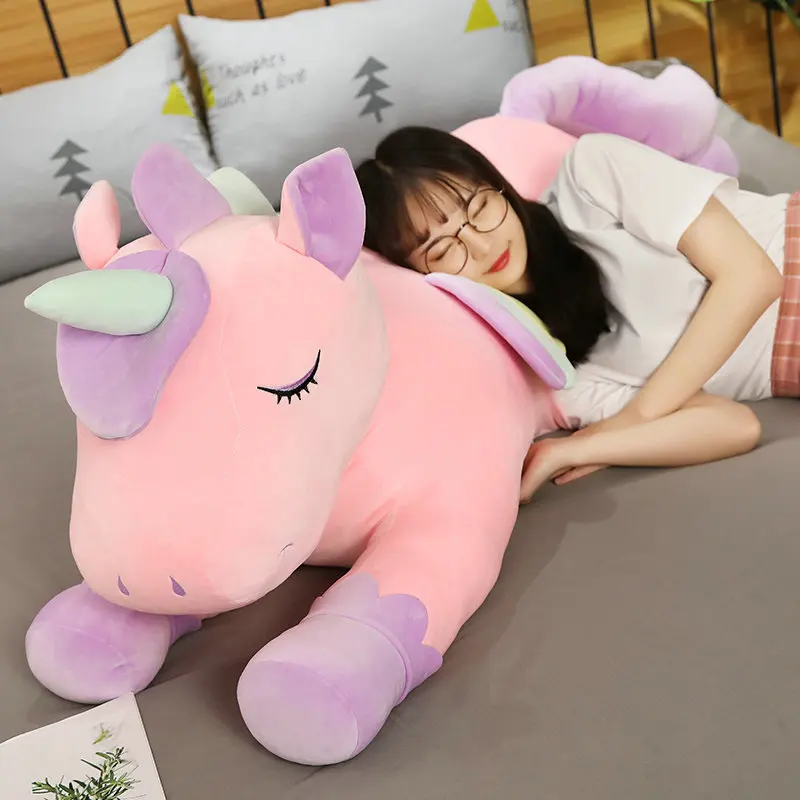 50-130cm Creative New Style Unicorn Plush Toys Animal Unicorn Dolls for Children Boys Birthday Gifts Baby Toy Christmas