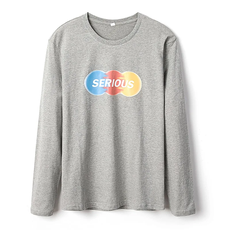 Autumn New Long Sleeve T-shirt for Men Casual Printing Loose-necked Bottoming Shirt Autumn New Long Sleeve T-shirt for Men Casual Printing Loose-necked Bottoming Shirt