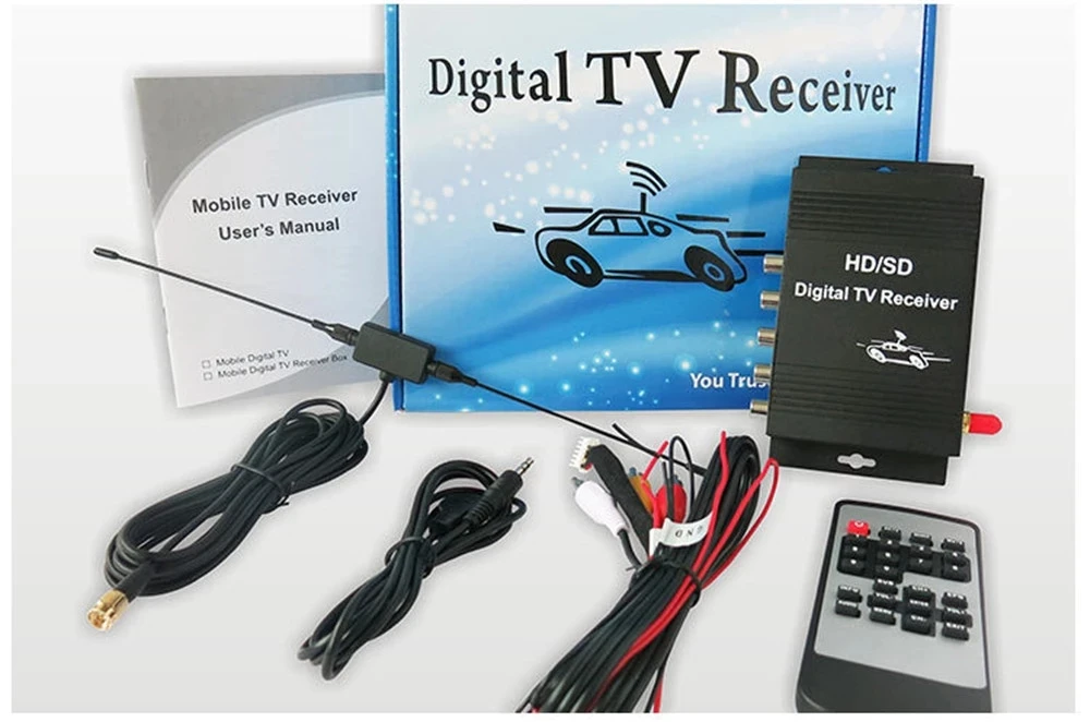  Coche TV ATSC Sintonizador Receptor Caja Digital 4 Salida de  vídeo para Estados Unidos-Negro : Electrónica