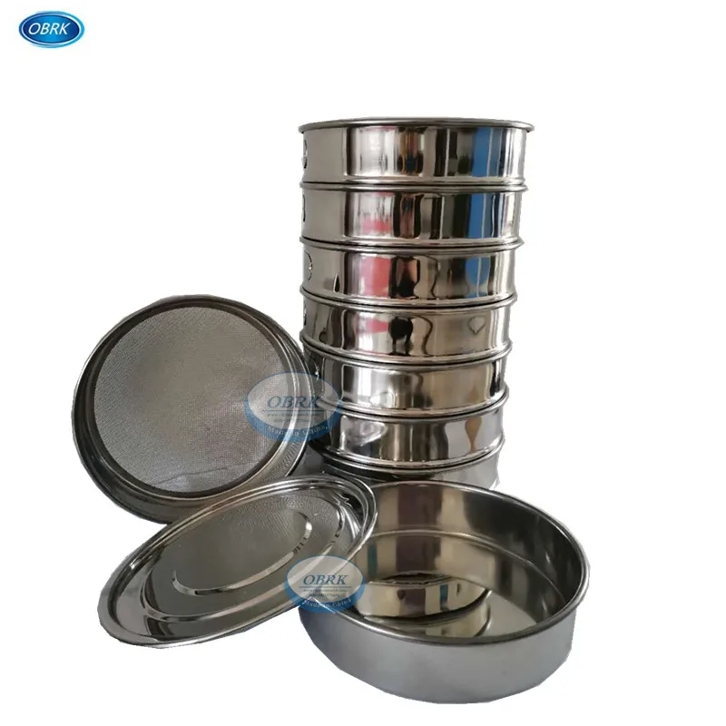 Diameter 200mm Woven Soil Test Sieve Standard Sample Screen Stainless Steel Pharmacopoeia Screen Sieve