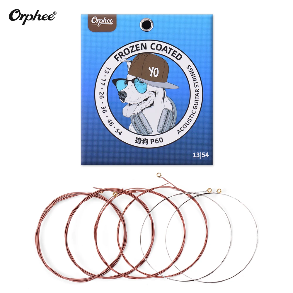Orphee P60 6 шт./компл. (.013-.054) набор струн для акустической народной гитары гитарные