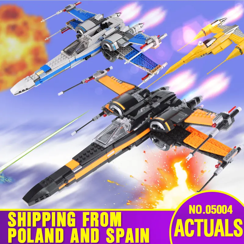 Online From Spain DHL 05004 05029 Star Toys Wars First Order The 79102 Poe s X Fighter wing Set Building Blocks New Kids Christmas Toys
