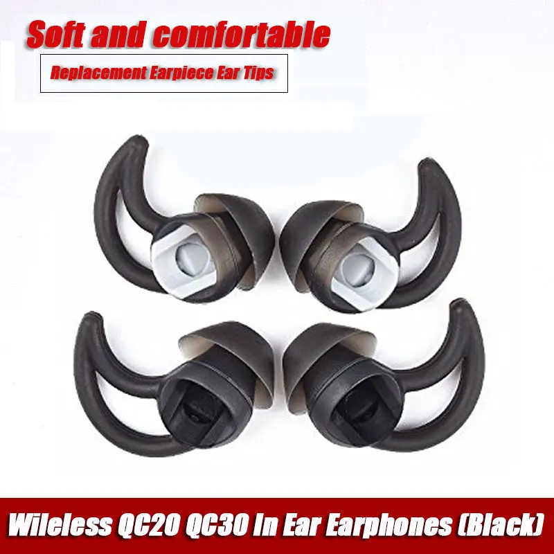 Newest 3 Pairs Black Replacement Noise Isolation Silicone Earphone Case for Bose Soundsport Wileless QC20 QC30 In Ear Earphones |