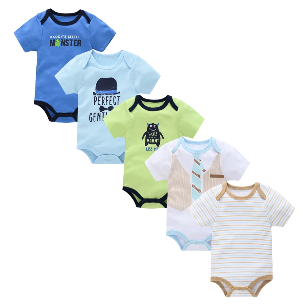 Для маленьких мальчиков Одежда для детей короткий рукав мультфильм bebe menina 5