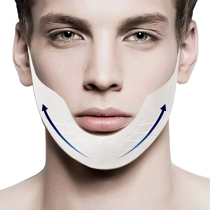 Men V-Line Face Mask Firming V-Shape Facial Mask Lift Tightening the Skin Moisturizing Treatment for Double Chin